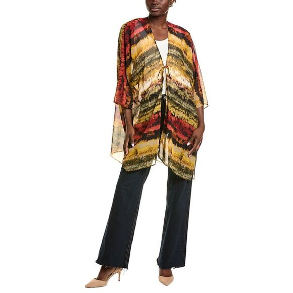 Anne Klein Scarf Kimono, Green - Picture 1 of 3